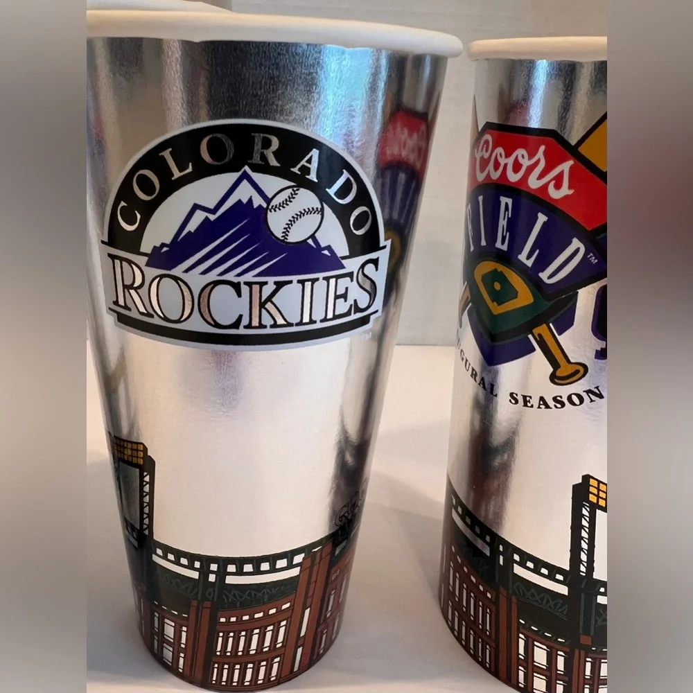 Inaugural 1995 Coors Field Paper Cups Printed 30 Years ago Golden, Colorado 5qty